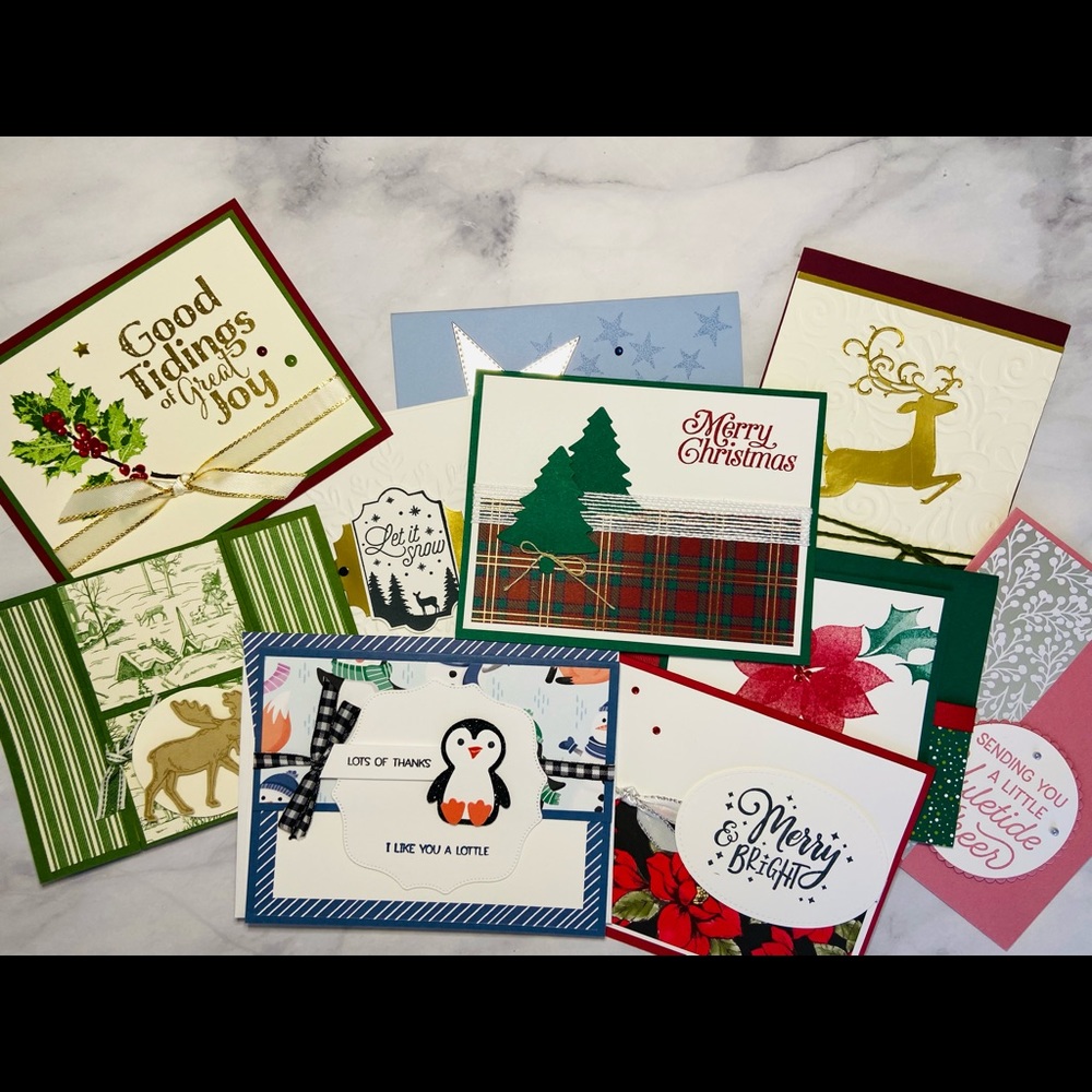 10 Stampin Up! Holiday handmade cards!